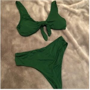 Cupshe Green Tie Bikini